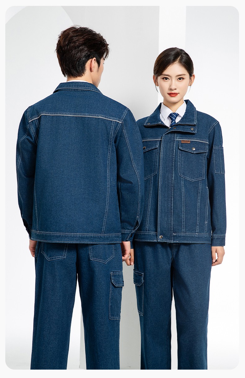 BF-801 春秋牛仔工作服套裝男反光電焊工防燙抗火花汽機(jī)修工廠勞保服定制(圖15)