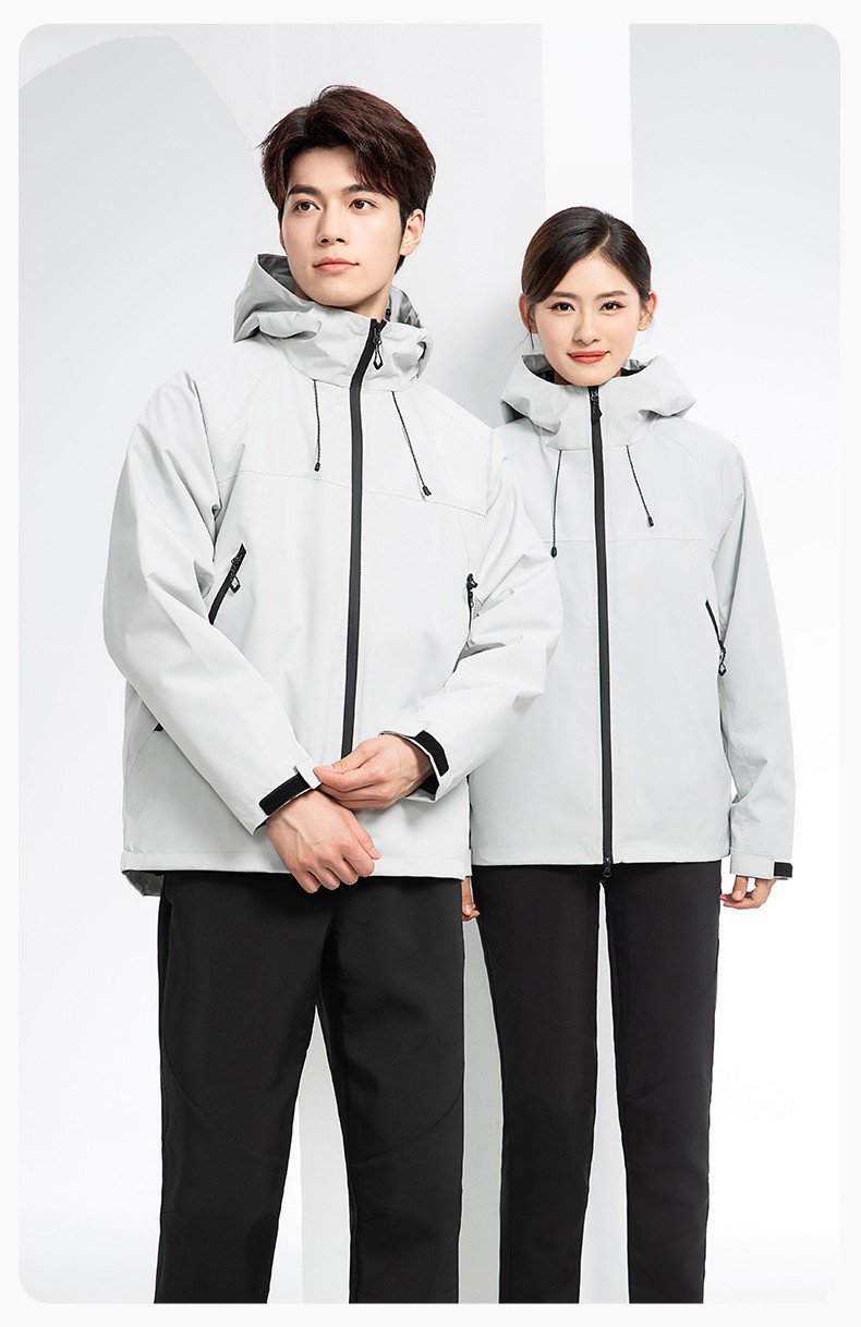 SL-9077 冬季可拆卸沖鋒衣工作服防風防水保暖工裝企業學校工廠團體服定制(圖17)