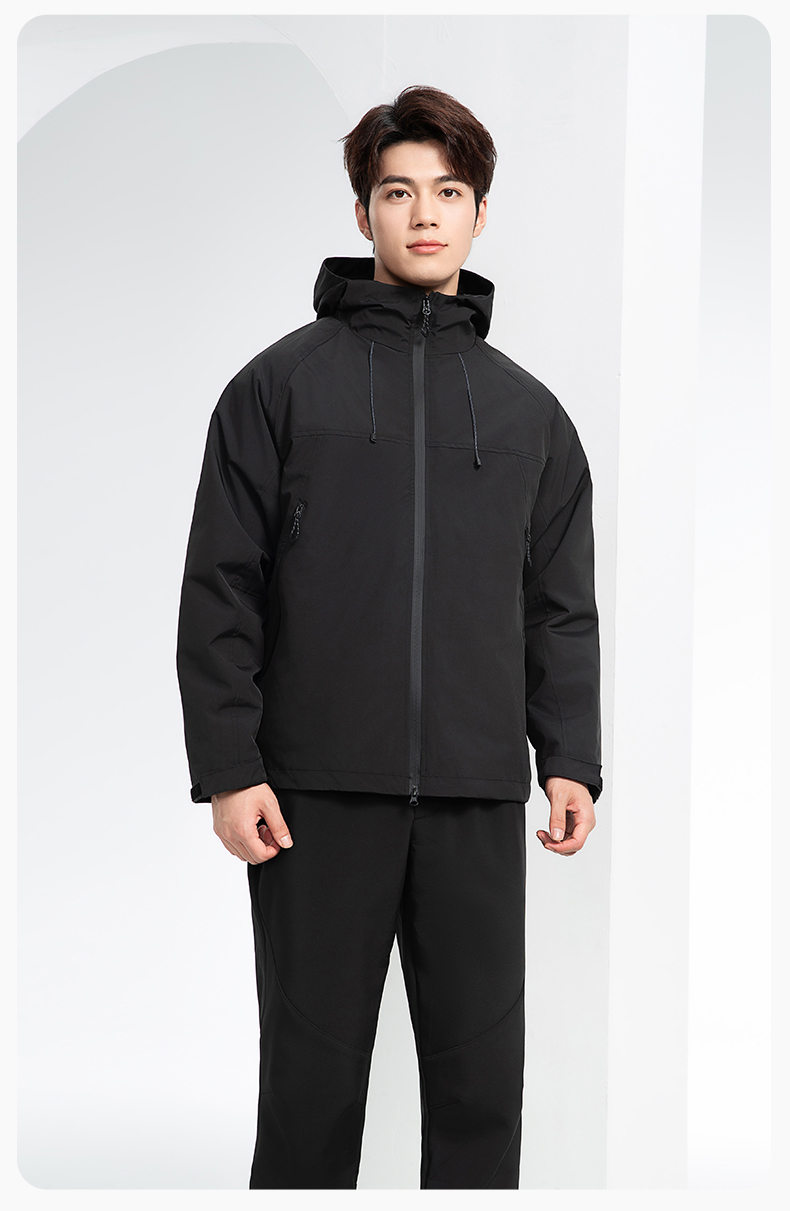 SL-9077 冬季可拆卸沖鋒衣工作服防風防水保暖工裝企業學校工廠團體服定制(圖14)