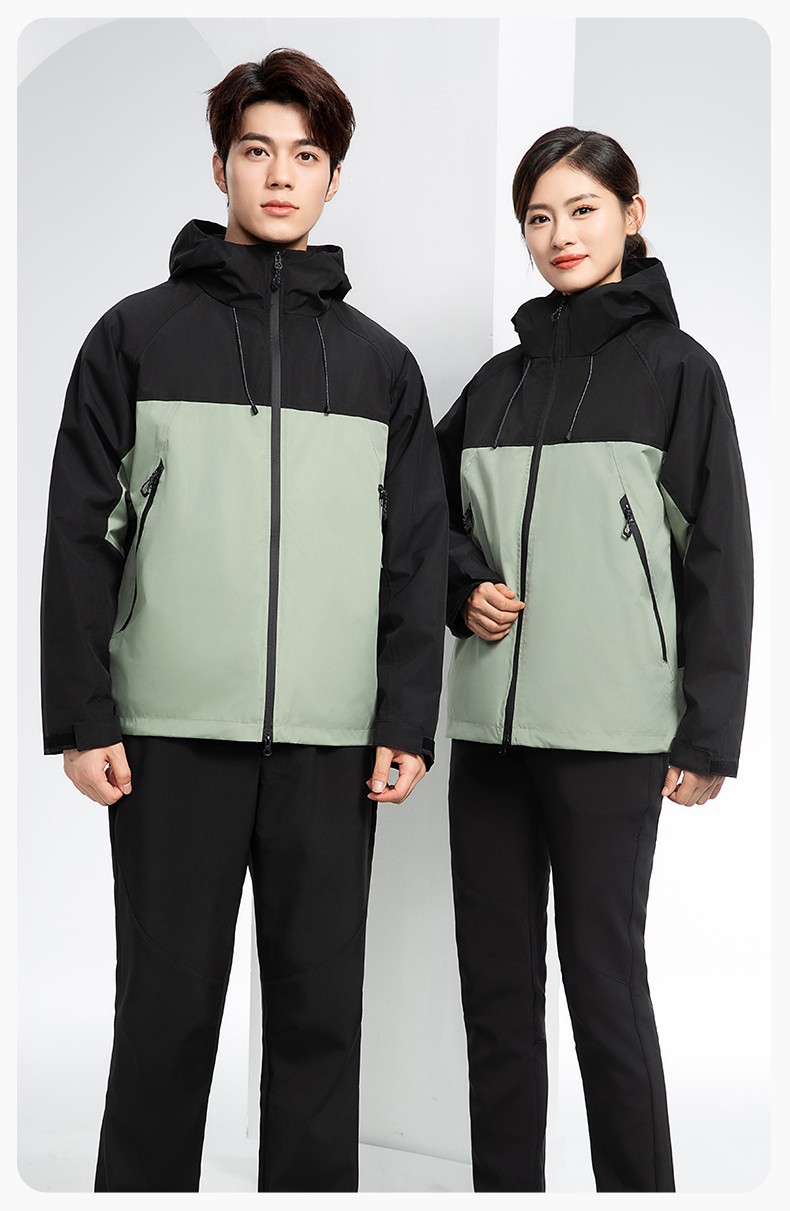 SL-9077 冬季可拆卸沖鋒衣工作服防風防水保暖工裝企業學校工廠團體服定制(圖22)