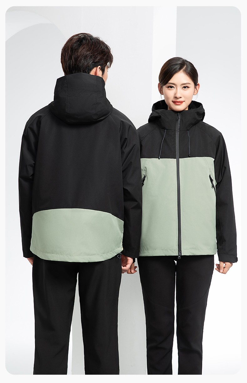 SL-9077 冬季可拆卸沖鋒衣工作服防風防水保暖工裝企業學校工廠團體服定制(圖23)