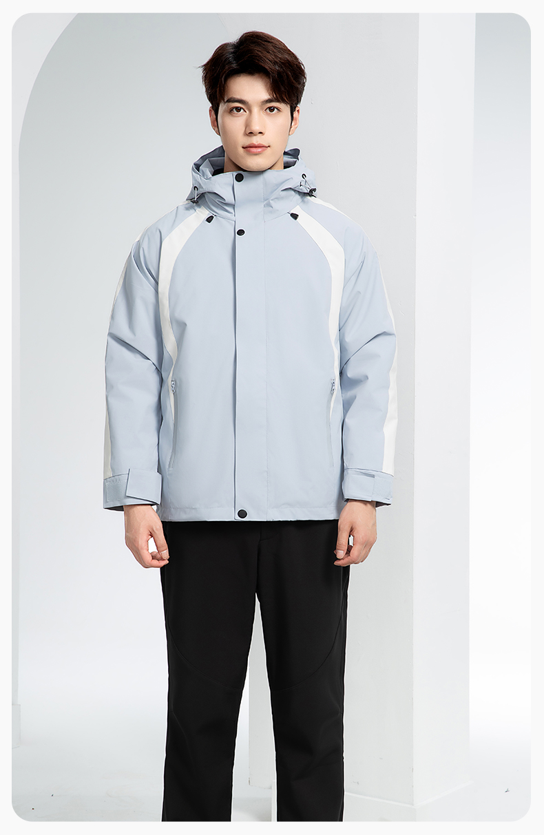 SL-9597 冬季工作服沖鋒衣加絨保暖工裝可拆卸印字定制學校公司超市外套(圖12)