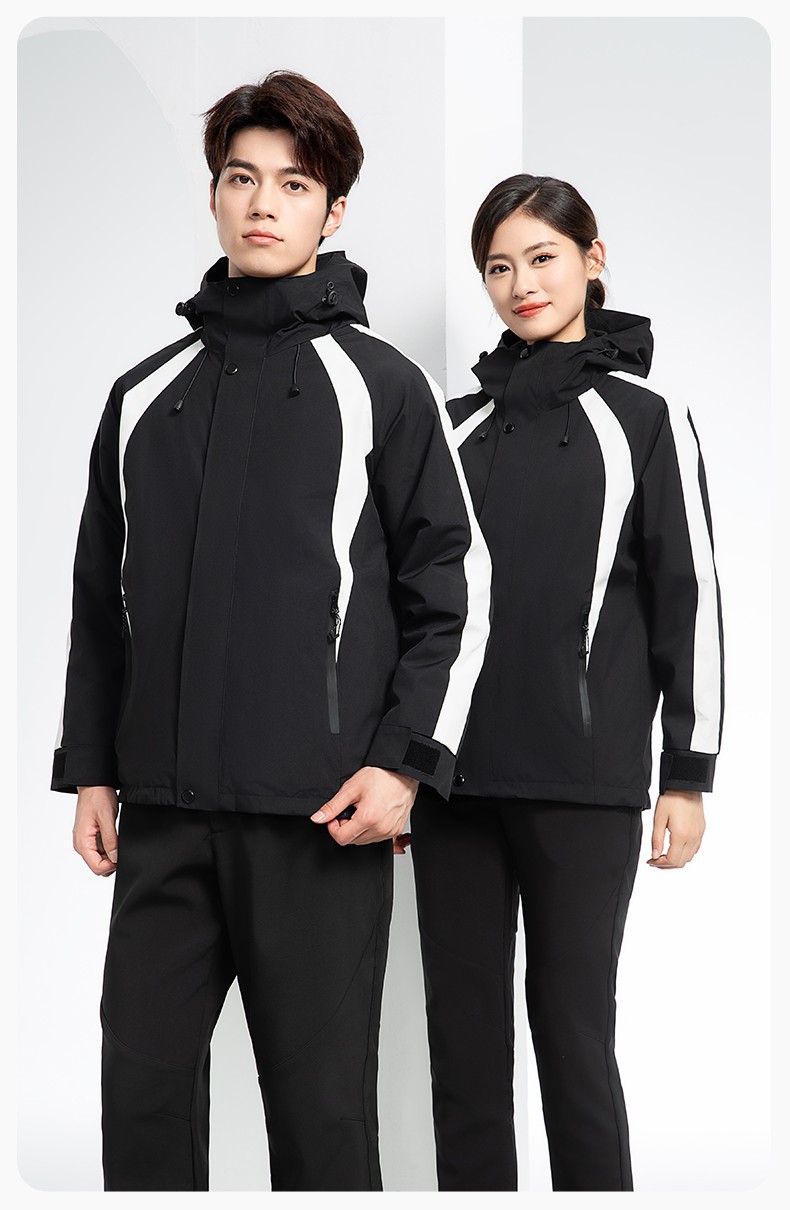 SL-9597 冬季工作服沖鋒衣加絨保暖工裝可拆卸印字定制學校公司超市外套(圖15)