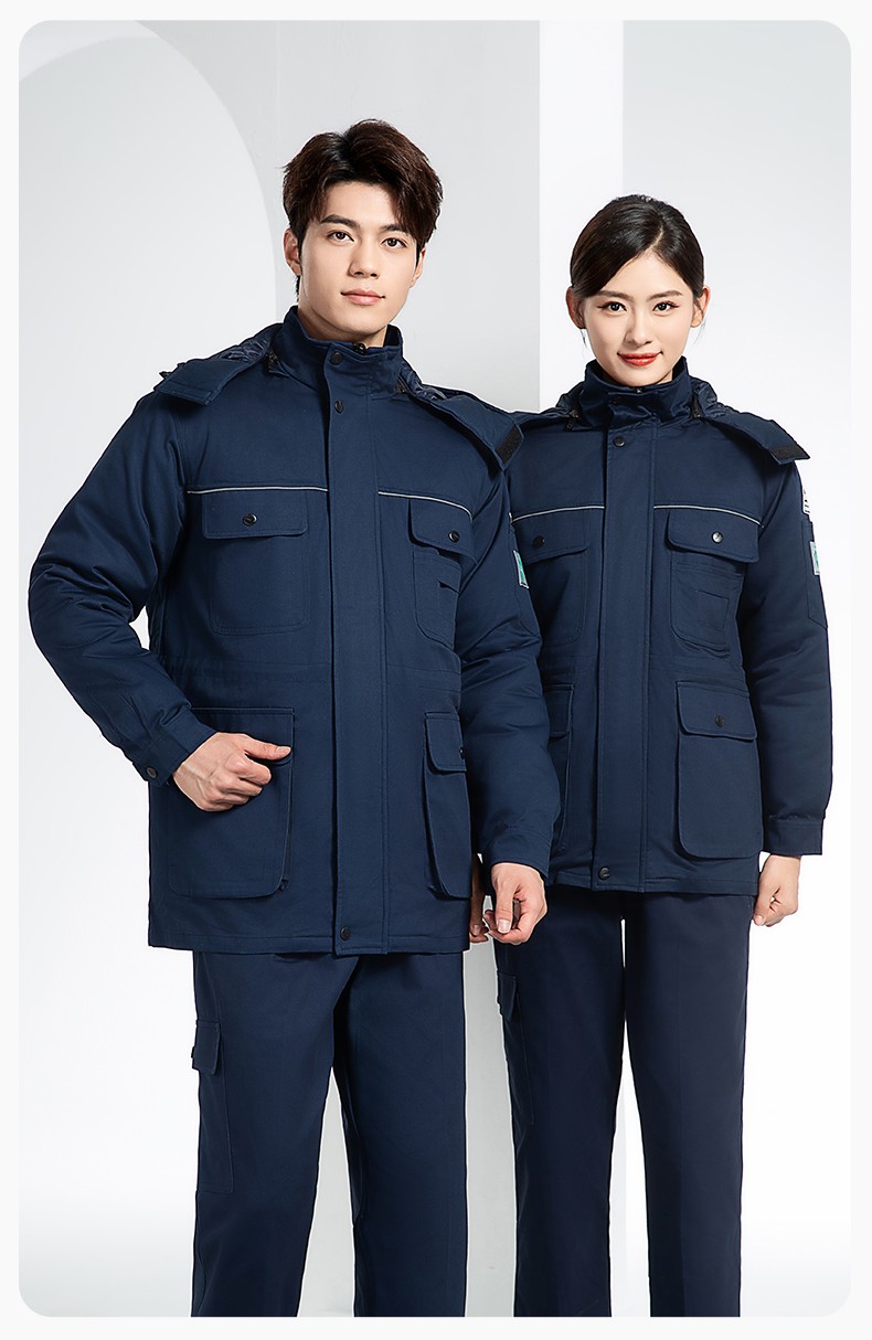 FJD8899Z 冬季純棉防靜電工作服棉服定制冷庫加厚保暖化工廠棉衣勞保服棉襖(圖16)