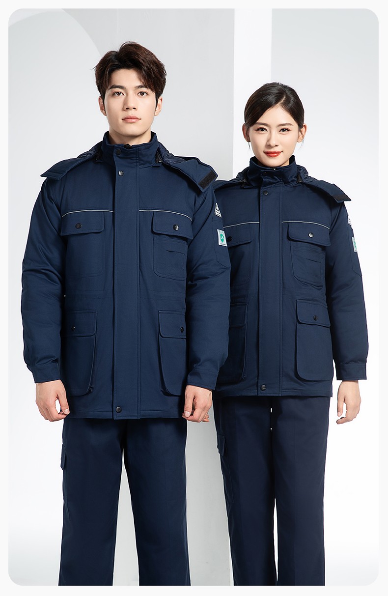 FJD8899Z 冬季純棉防靜電工作服棉服定制冷庫加厚保暖化工廠棉衣勞保服棉襖(圖17)