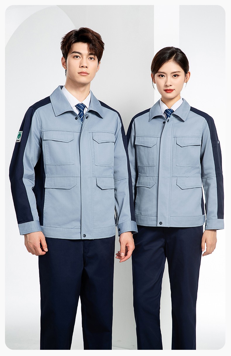 JC-3D02 春秋防靜電棉服定制工作服拼色工裝加油站機修車間廠服勞保工作服(圖16)