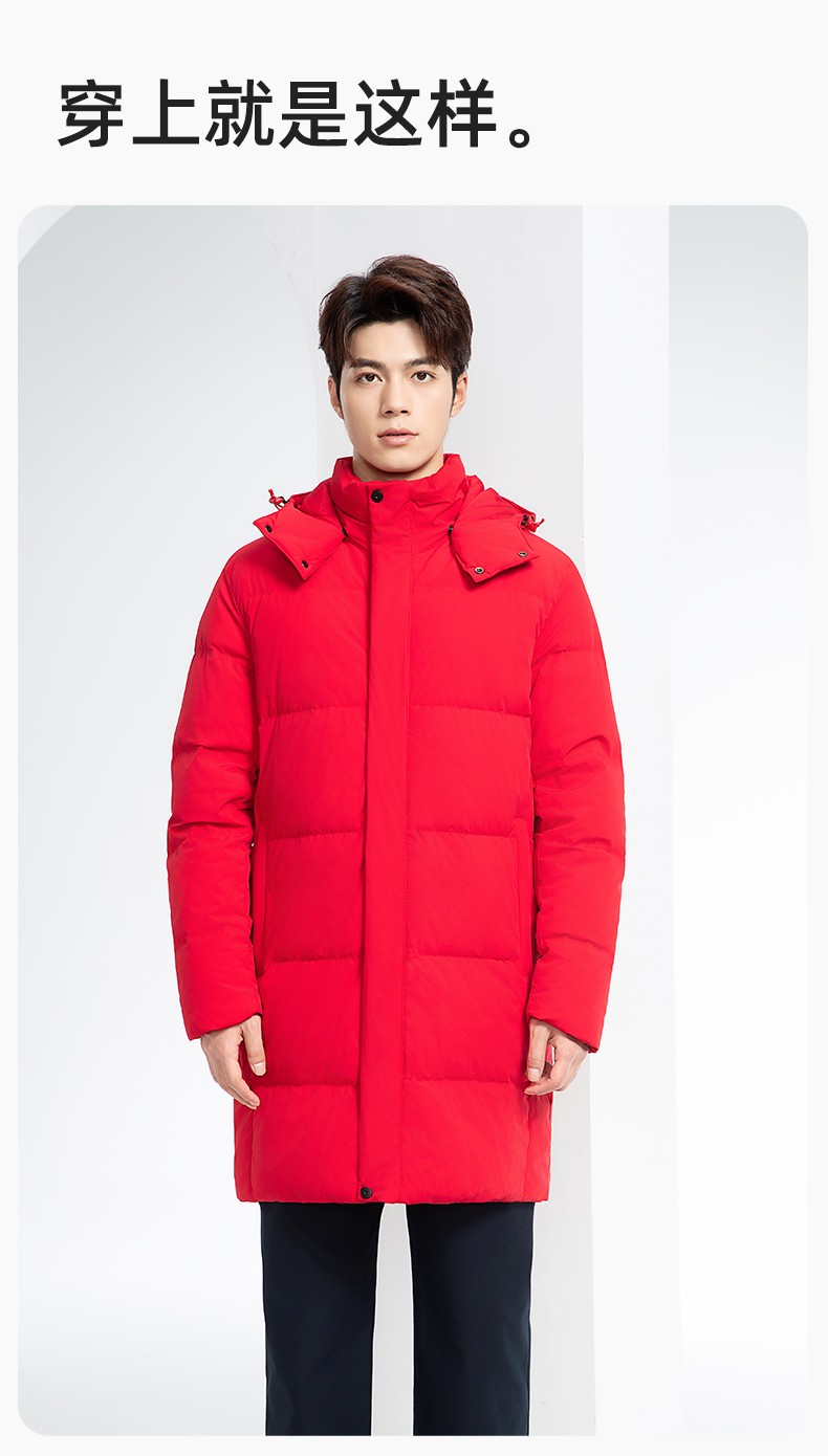 RH-6013 冬季羽絨長款棉衣工作服純色一體棉服工裝男女工廠商超團體服定制(圖13)