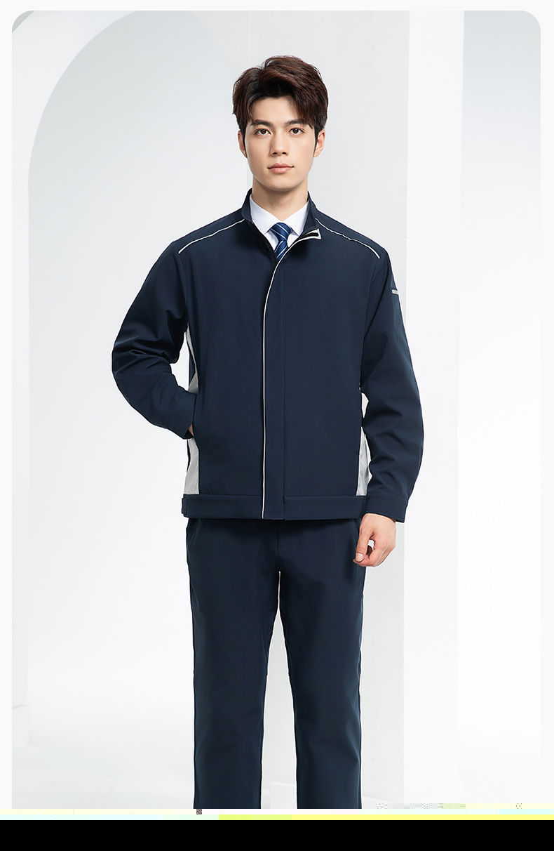 YJ-5608XM 軟殼沖鋒衣工作服春秋套裝男純色防風(fēng)工裝企業(yè)團(tuán)體服機(jī)修服定制(圖16)