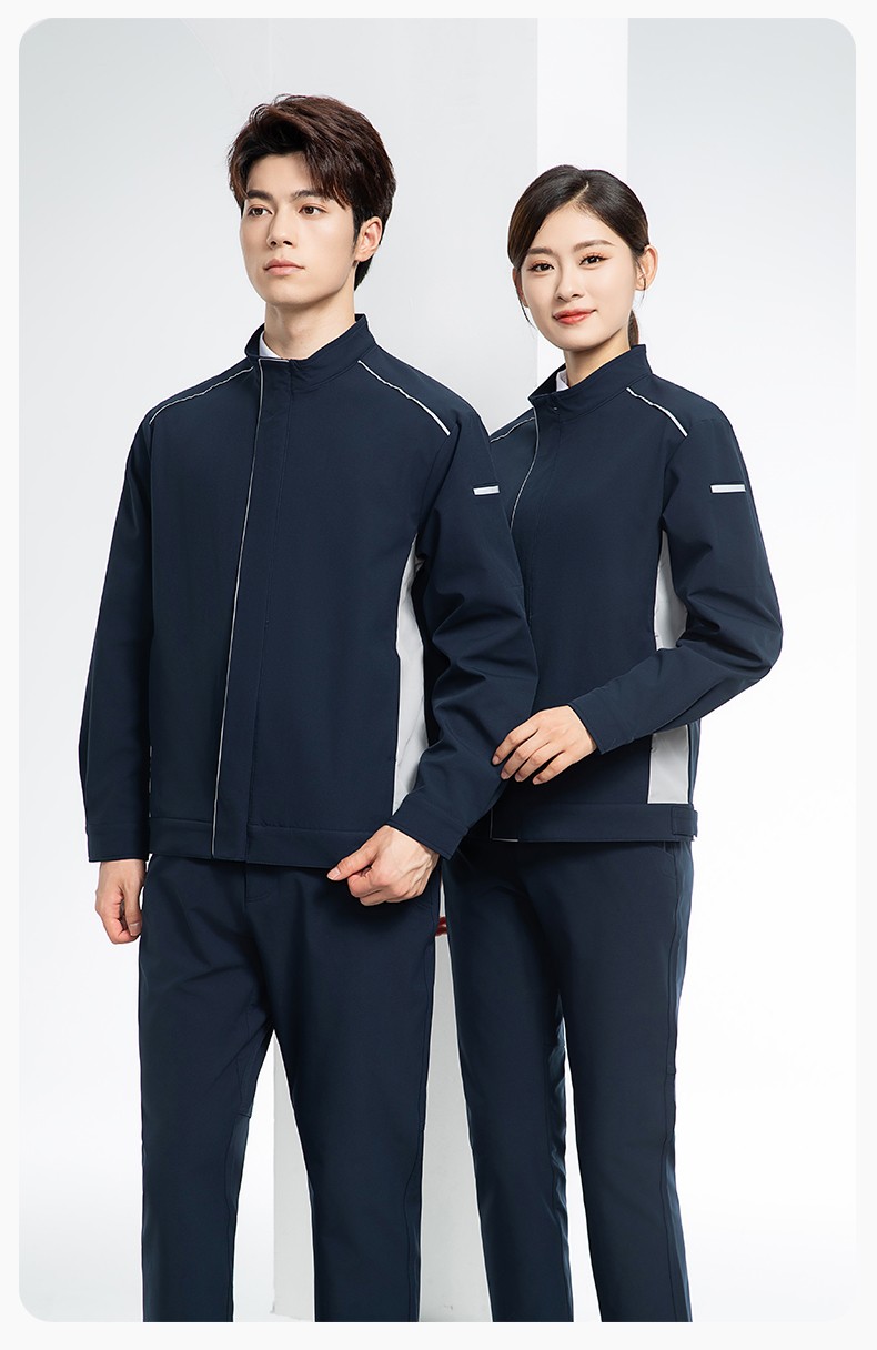 YJ-5608XM 軟殼沖鋒衣工作服春秋套裝男純色防風(fēng)工裝企業(yè)團(tuán)體服機(jī)修服定制(圖17)