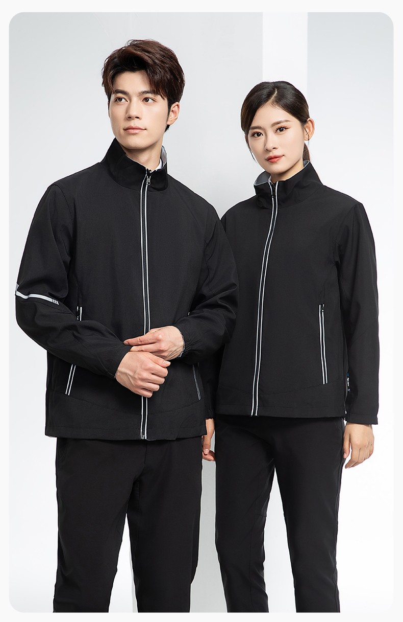 YJ-7001 高端工作服沖鋒衣春秋雙面企業公司行政商務高管員工長袖外套定制(圖18)
