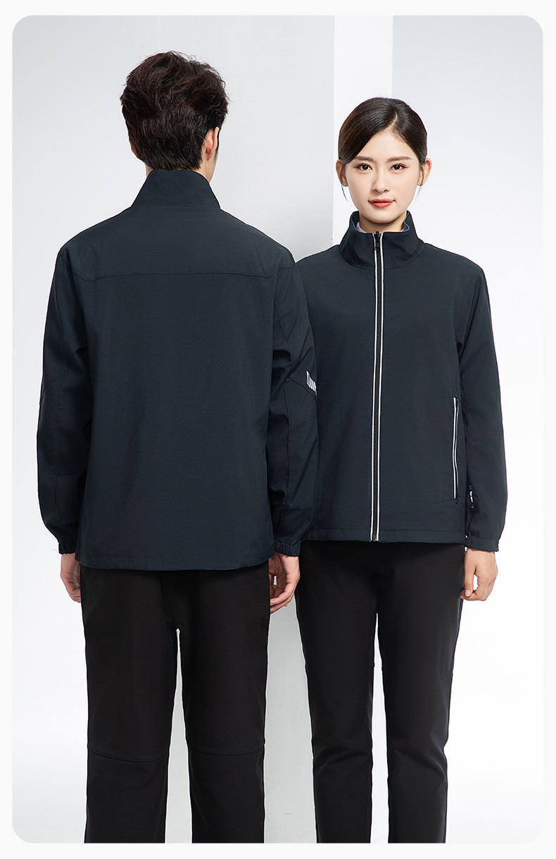 YJ-7001 高端工作服沖鋒衣春秋雙面企業公司行政商務高管員工長袖外套定制(圖23)