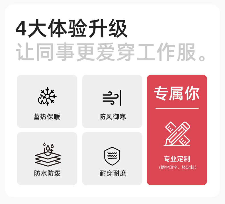 YJ-1916 冬季一體式純色沖鋒衣印LOGO男女兜蓋加厚保暖外套企業團體服外套(圖2)