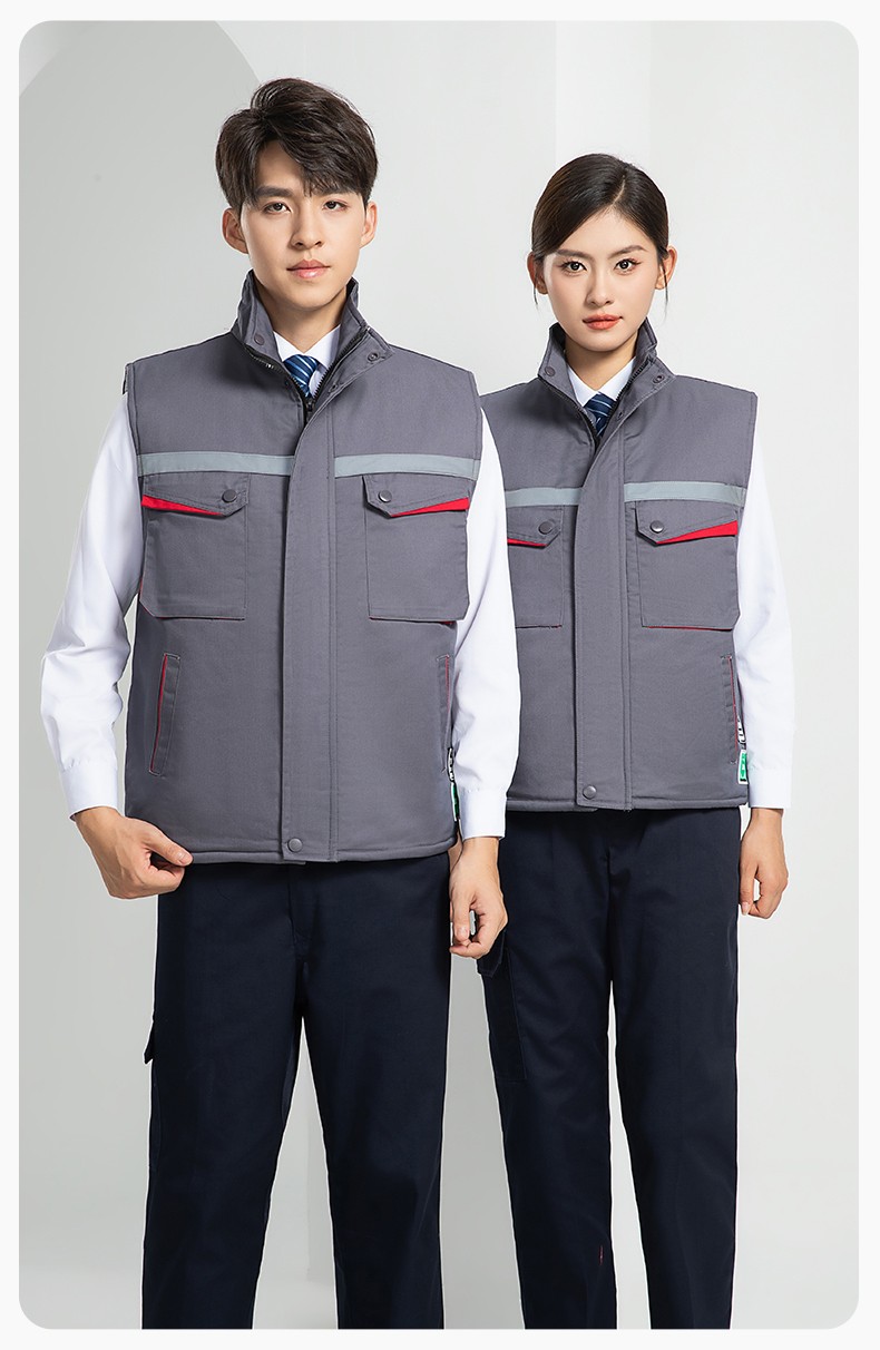 LW-9983  防靜電秋冬工程棉馬甲工裝團體廣告志愿者義工馬夾背心工作服定制(圖14)