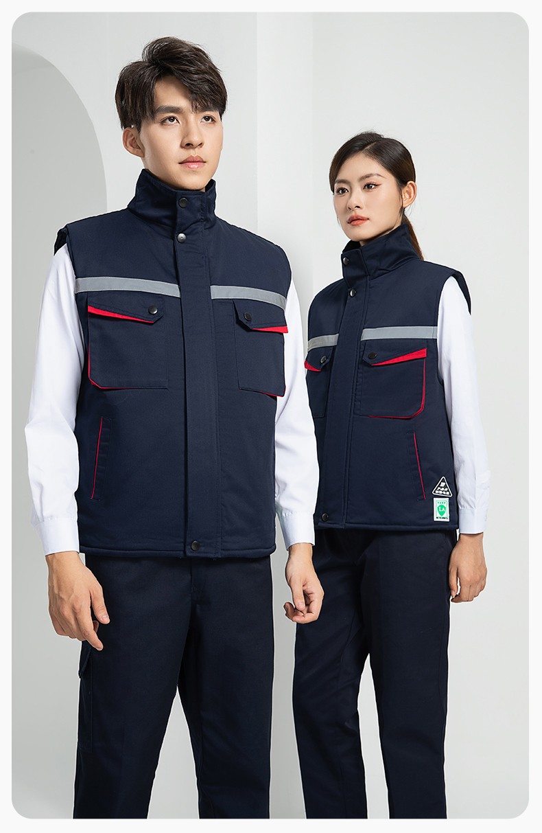 LW-9983  防靜電秋冬工程棉馬甲工裝團體廣告志愿者義工馬夾背心工作服定制(圖24)
