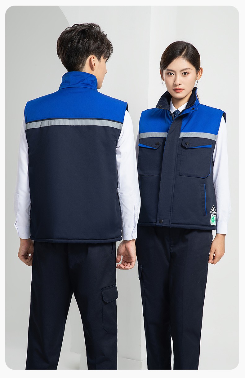 LW-9983  防靜電秋冬工程棉馬甲工裝團體廣告志愿者義工馬夾背心工作服定制(圖30)