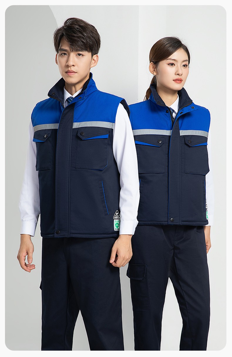 LW-9983  防靜電秋冬工程棉馬甲工裝團體廣告志愿者義工馬夾背心工作服定制(圖29)