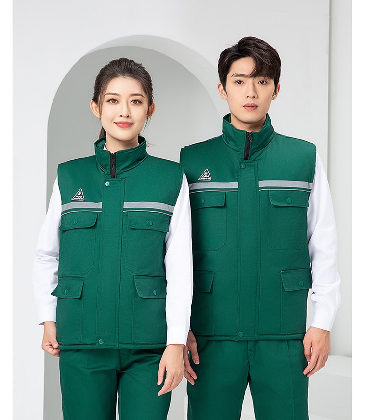 LW-9903 防靜電冬季棉馬甲工作服印繡字男工裝棉馬夾船廠汽修加厚坎肩定制(圖26)