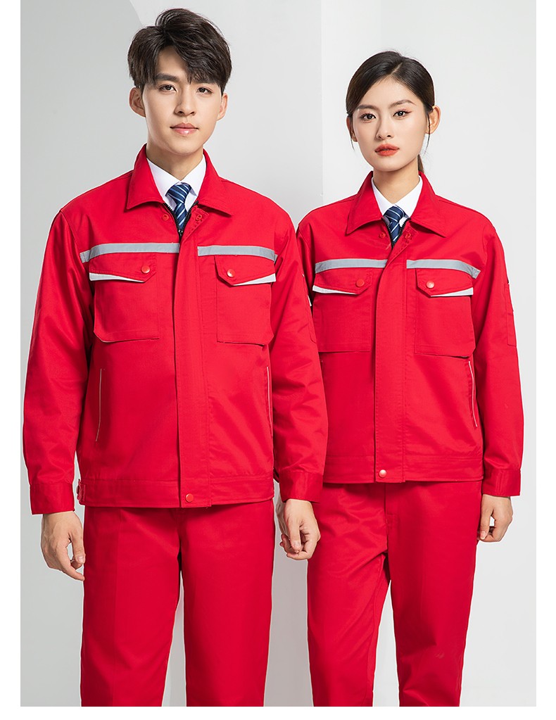 LW-8683FS 雙層防靜電工作服套裝男反光工廠電工勞保石油石化加油站工裝定制(圖23)