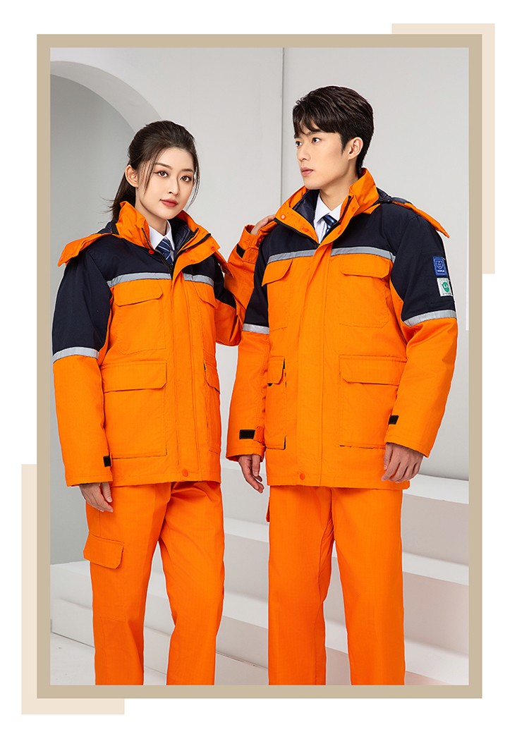 LW-8829 防靜電棉服工作服定制勞保服中長(zhǎng)款化工廠車間油氣站工人防寒工裝(圖22)