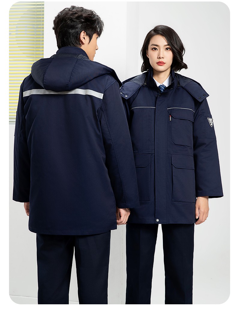 YJ-8824 冬季防靜電棉服男可拆卸純色加厚防寒保暖外套車(chē)間工廠(chǎng)團(tuán)體服定制(圖21)