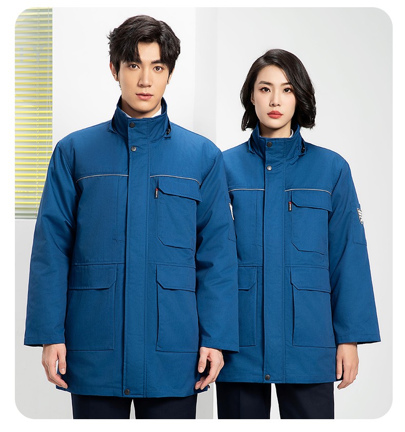 YJ-8824 冬季防靜電棉服男可拆卸純色加厚防寒保暖外套車(chē)間工廠(chǎng)團(tuán)體服定制(圖25)