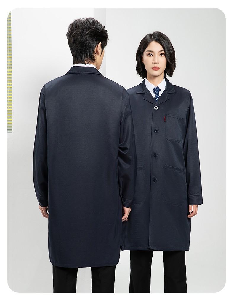 YJ-2305 防靜電大褂長袖工作服純色電子廠男女防塵食品廠防靜電大褂定制(圖21)