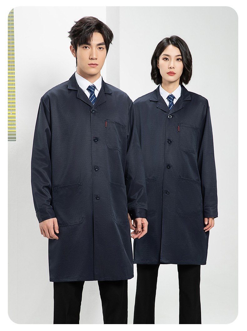 YJ-2305 防靜電大褂長袖工作服純色電子廠男女防塵食品廠防靜電大褂定制(圖20)