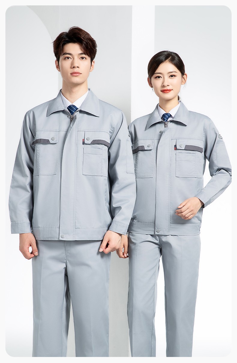YM-20801S 防靜電工作服套裝男秋冬雙層加厚化工廠電子廠電工裝加油站勞保服(圖17)