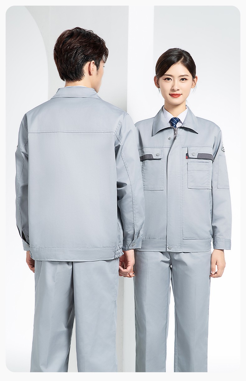 YM-20801S 防靜電工作服套裝男秋冬雙層加厚化工廠電子廠電工裝加油站勞保服(圖18)
