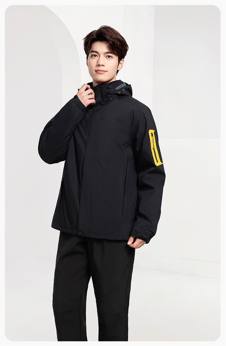 SW-9552 冬季撞色工作服沖鋒衣三合一可拆卸保暖工裝企業學校團體服定制(圖20)