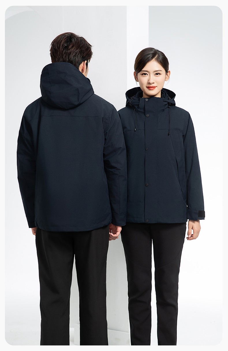 LT-3561 沖鋒衣定制印logo刺繡企業加絨工作服防水三合一風衣外套秋冬工裝(圖25)