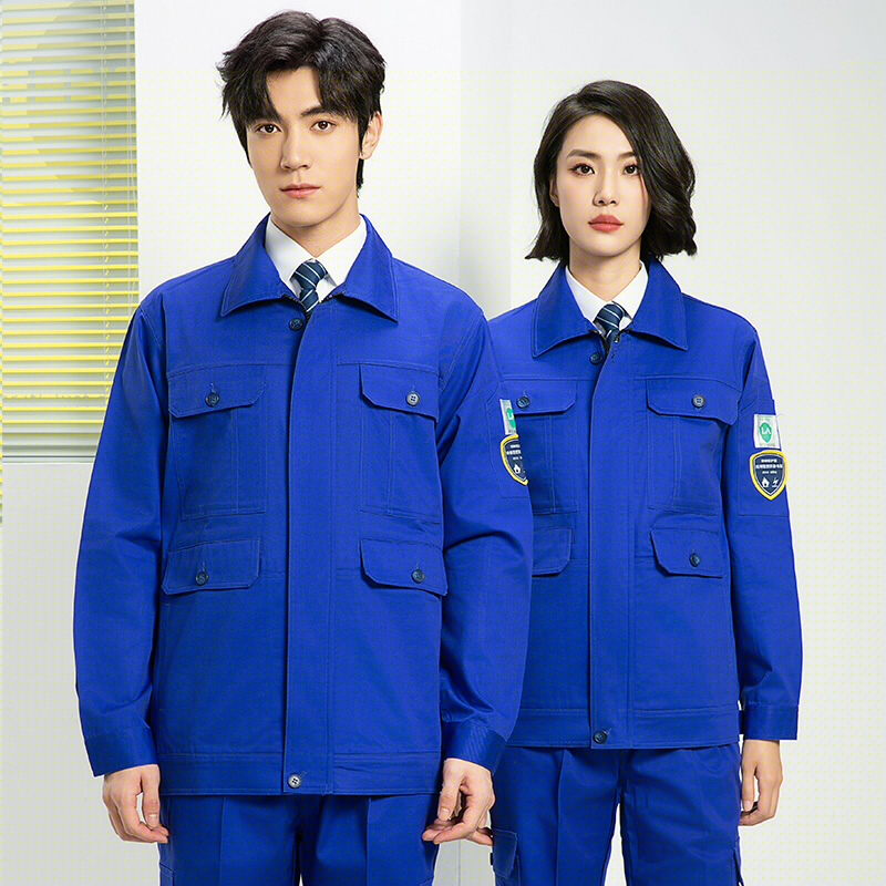 LW-8653ZR 純棉防阻燃春秋工作服套裝加厚耐磨工廠車間電焊焊工防燙勞保服